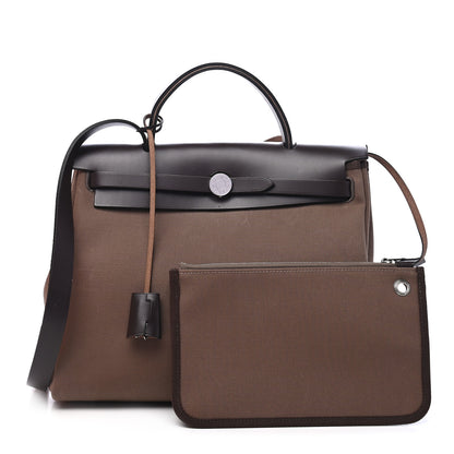 Hermes Vache Hunter Toile Herbag Zip 31 PM Etoupe Ebene 1 of 9