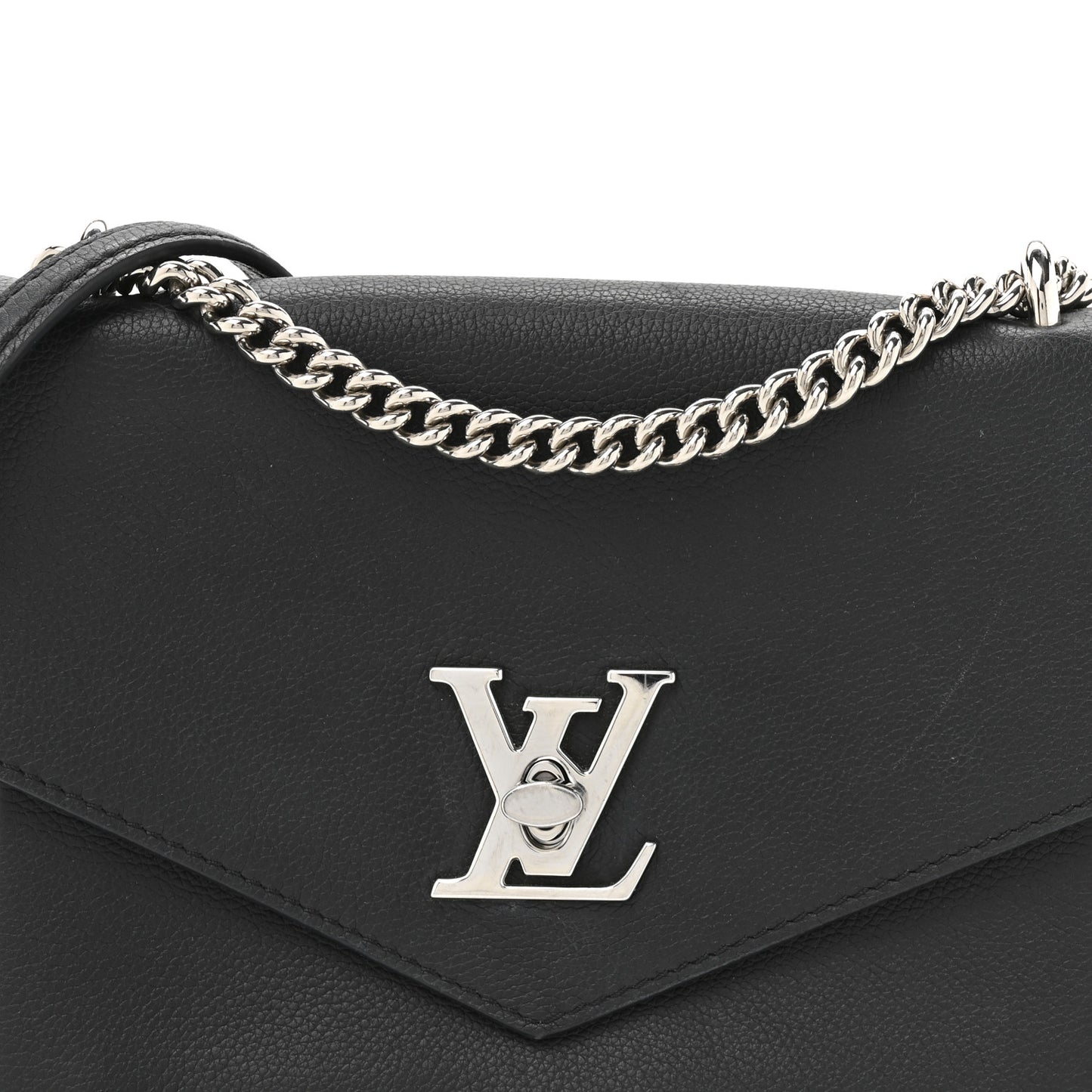 Soft Calfskin Mylockme Chain Bag BB Black