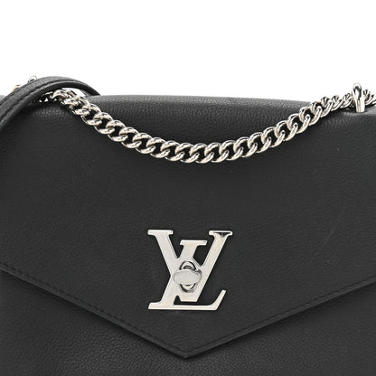 Louis Vuitton Soft Calfskin Mylockme Chain Bag BB Black 7 of 12