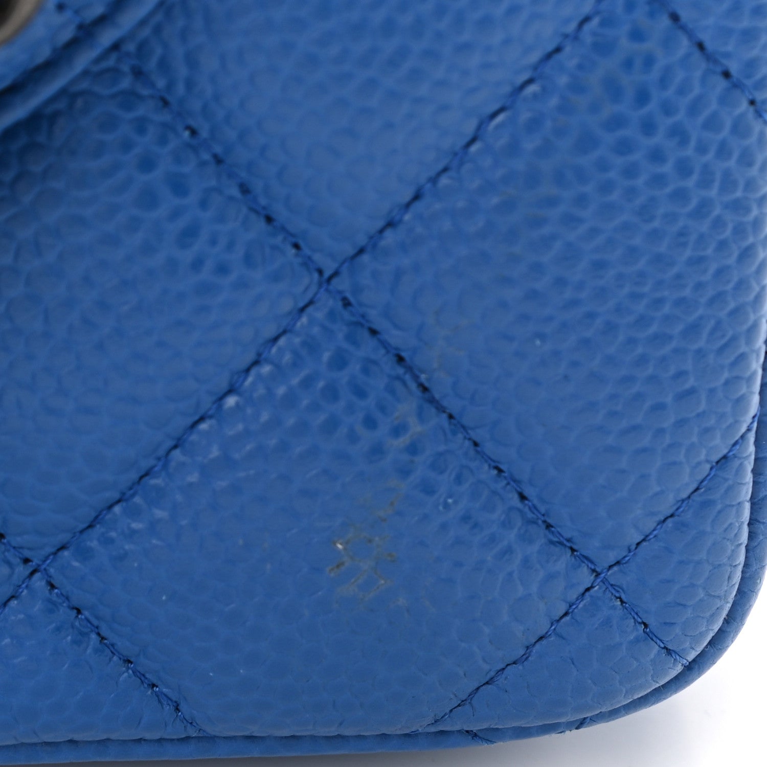 Chanel Caviar Quilted Jumbo Double Flap Blue 11 of 12