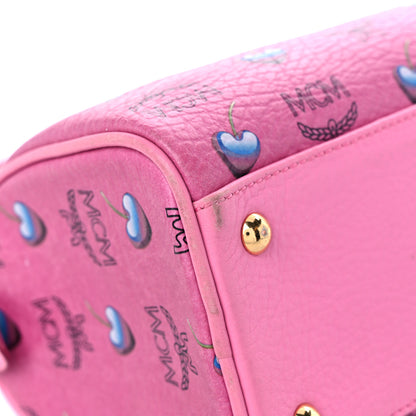 MCM Sweet Visetos Mini Boston Bag Pink 9 of 16