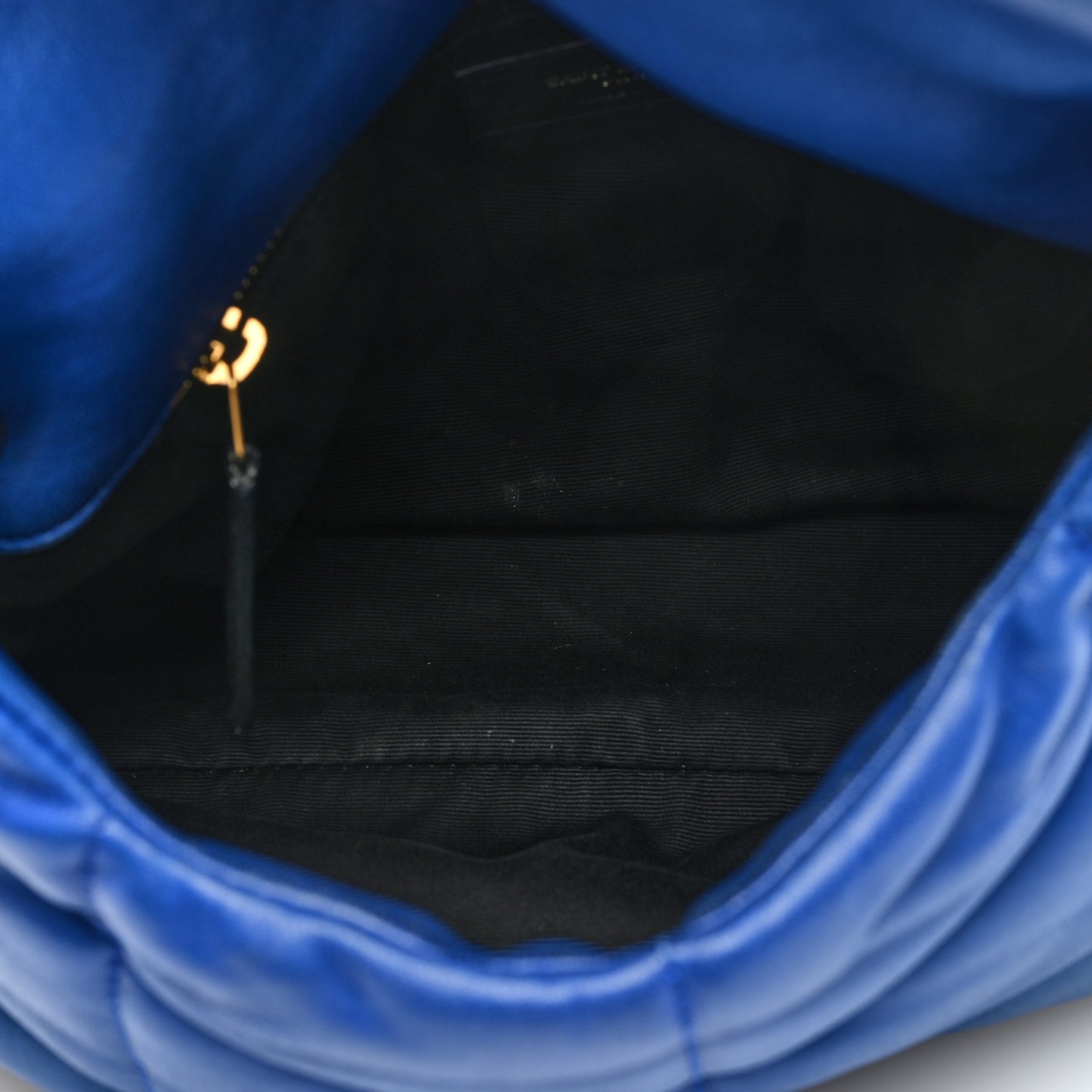 Lambskin Quilted Small Loulou Puffer Monogram Chain Satchel Majorele Blue