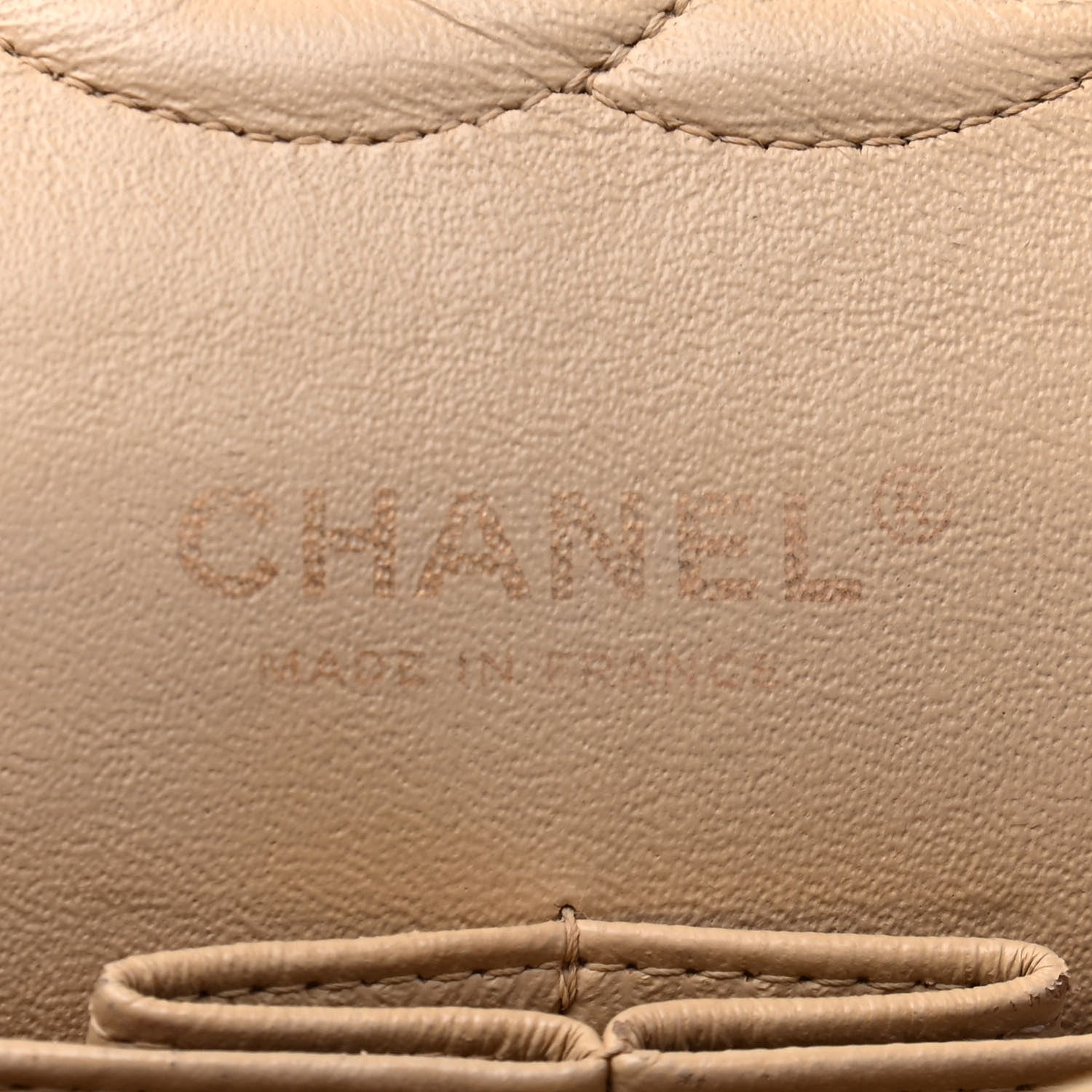 Chanel Lambskin Quilted Medium Double Flap Beige 5 of 11