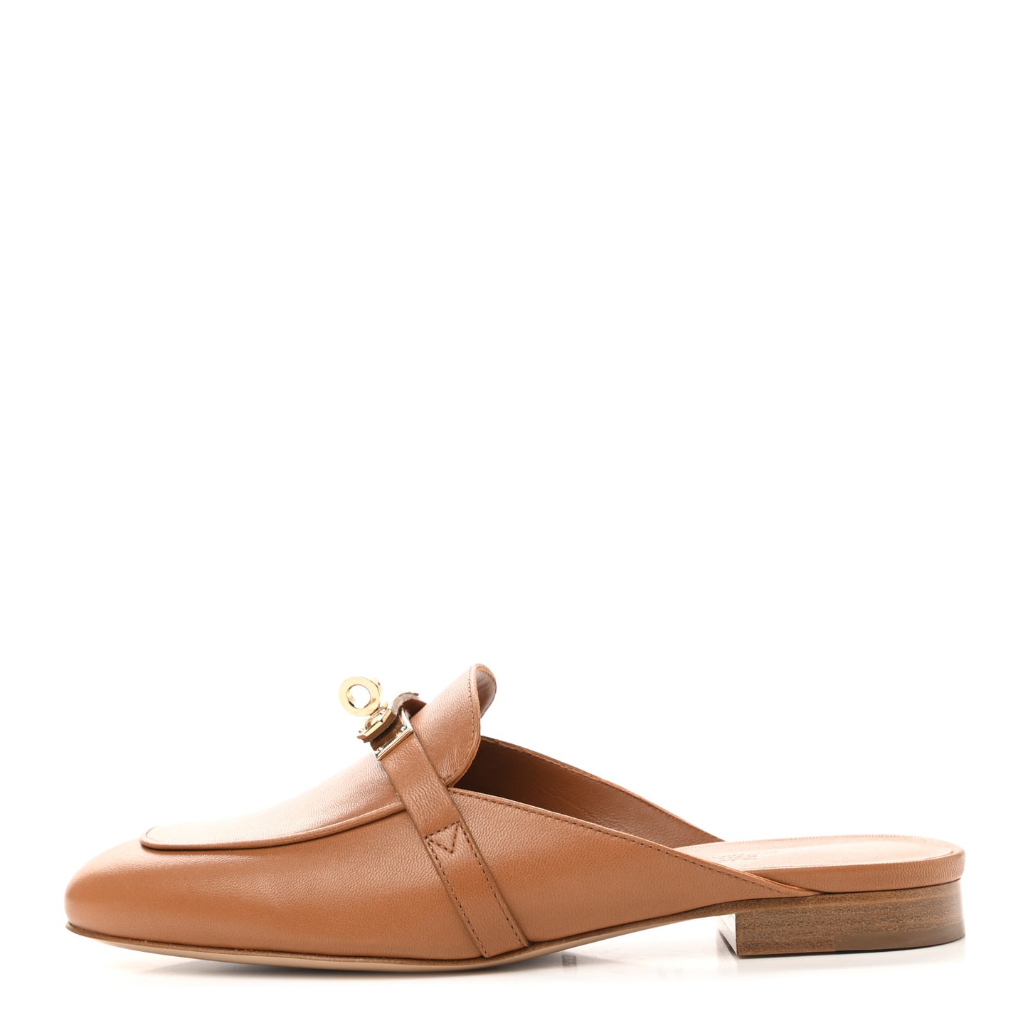 Cotton Canvas Calfskin Oz Mules 36 Naturel Beige Dore