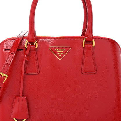 Prada Saffiano Vernice Medium Promenade Tote Rosso 8 of 10