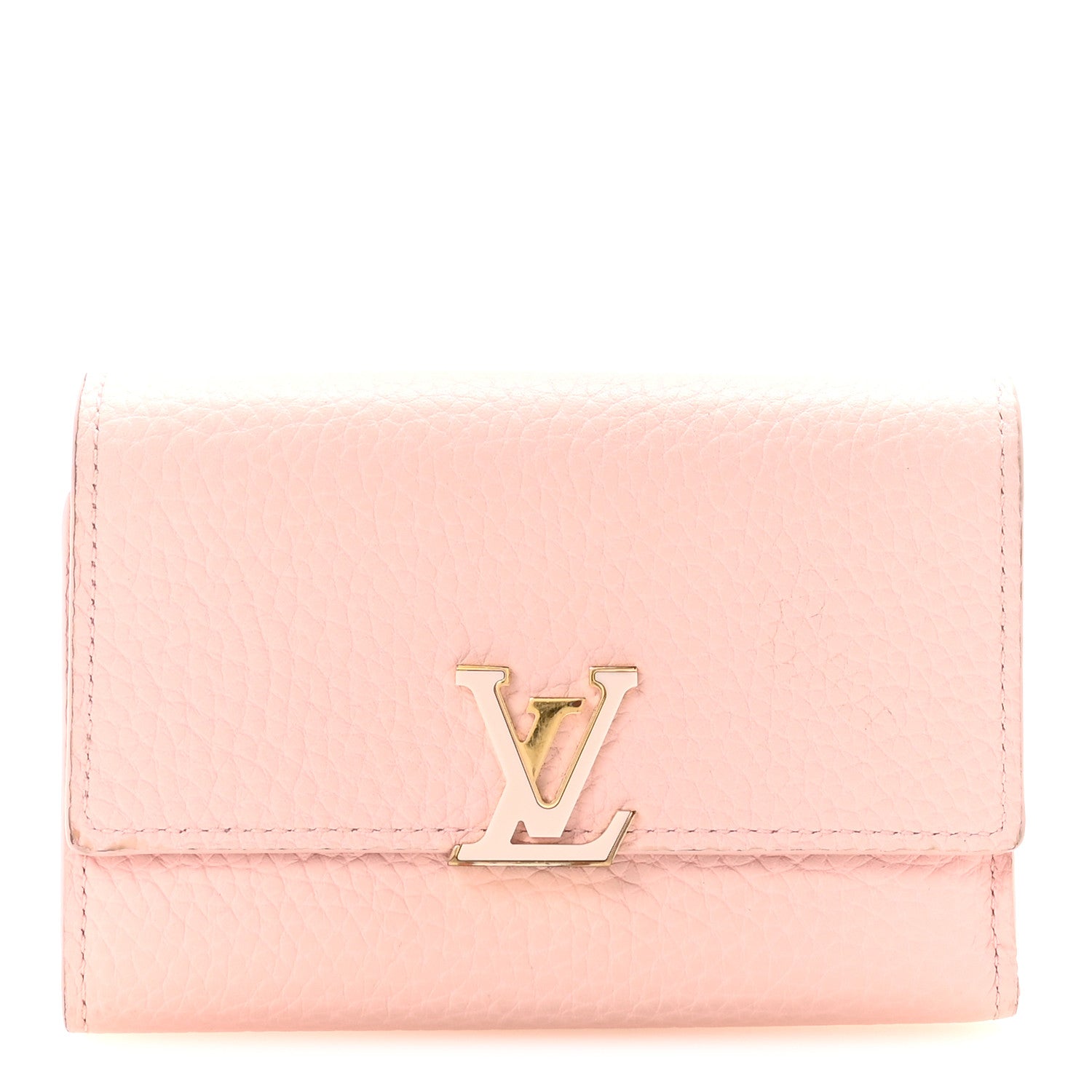 Louis Vuitton Taurillon Capucines Compact Wallet Magnolia 1 of 6