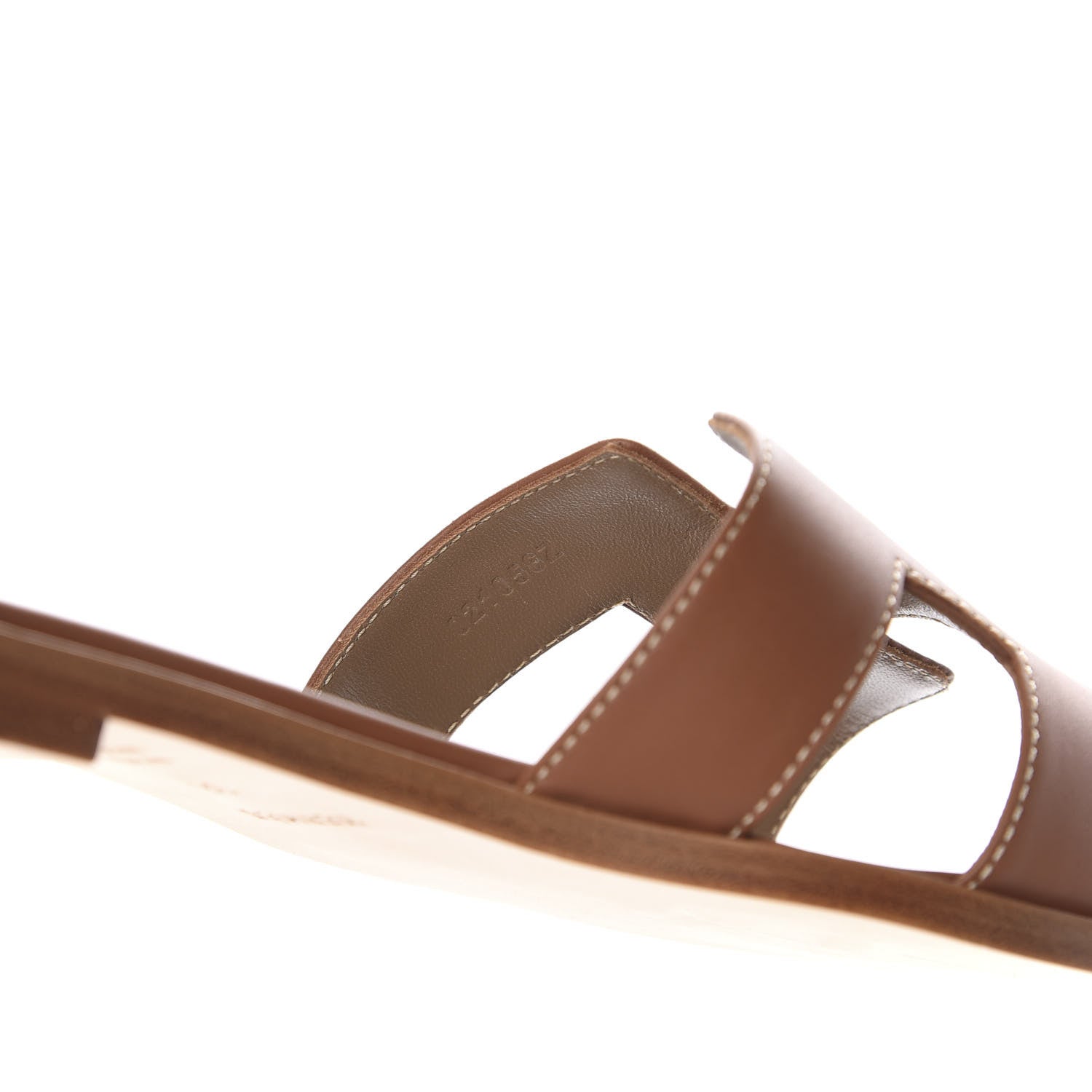 Hermes Box Calfskin Oran Sandals 38 Gold 9 of 10