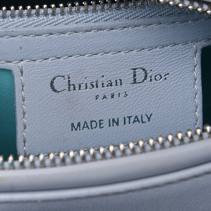 Christian Dior Lambskin Cannage Medium Bi-Color Lady Dior Grey Turquoise 7 of 10