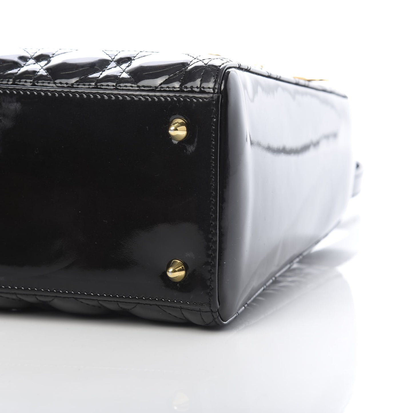 Patent Cannage Medium Lady Dior Black