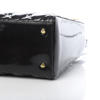 Christian Dior Patent Cannage Medium Lady Dior Black 8 of 9