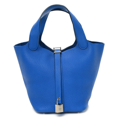 Hermes Taurillon Clemence Picotin Lock 18 PM Bleu Zanzibar 1 of 11