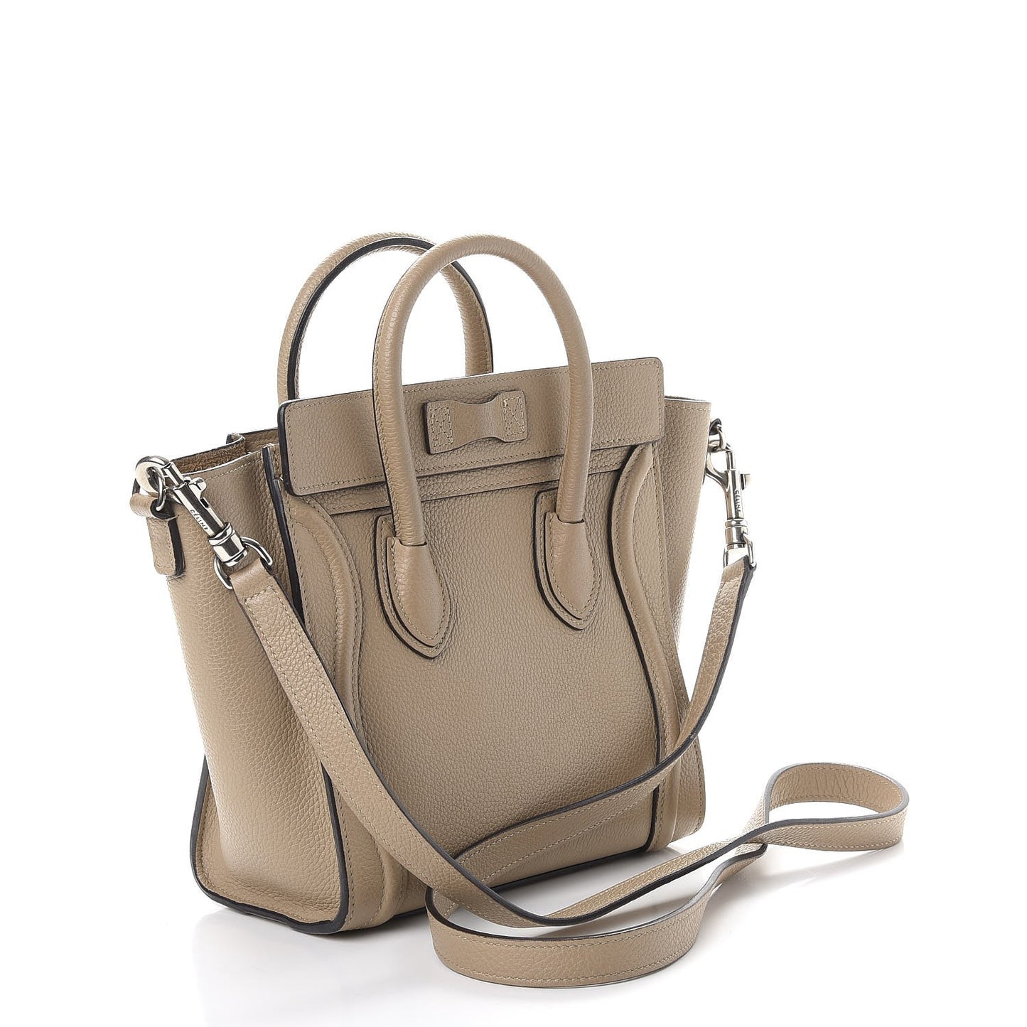Drummed Calfskin Nano Luggage Dune