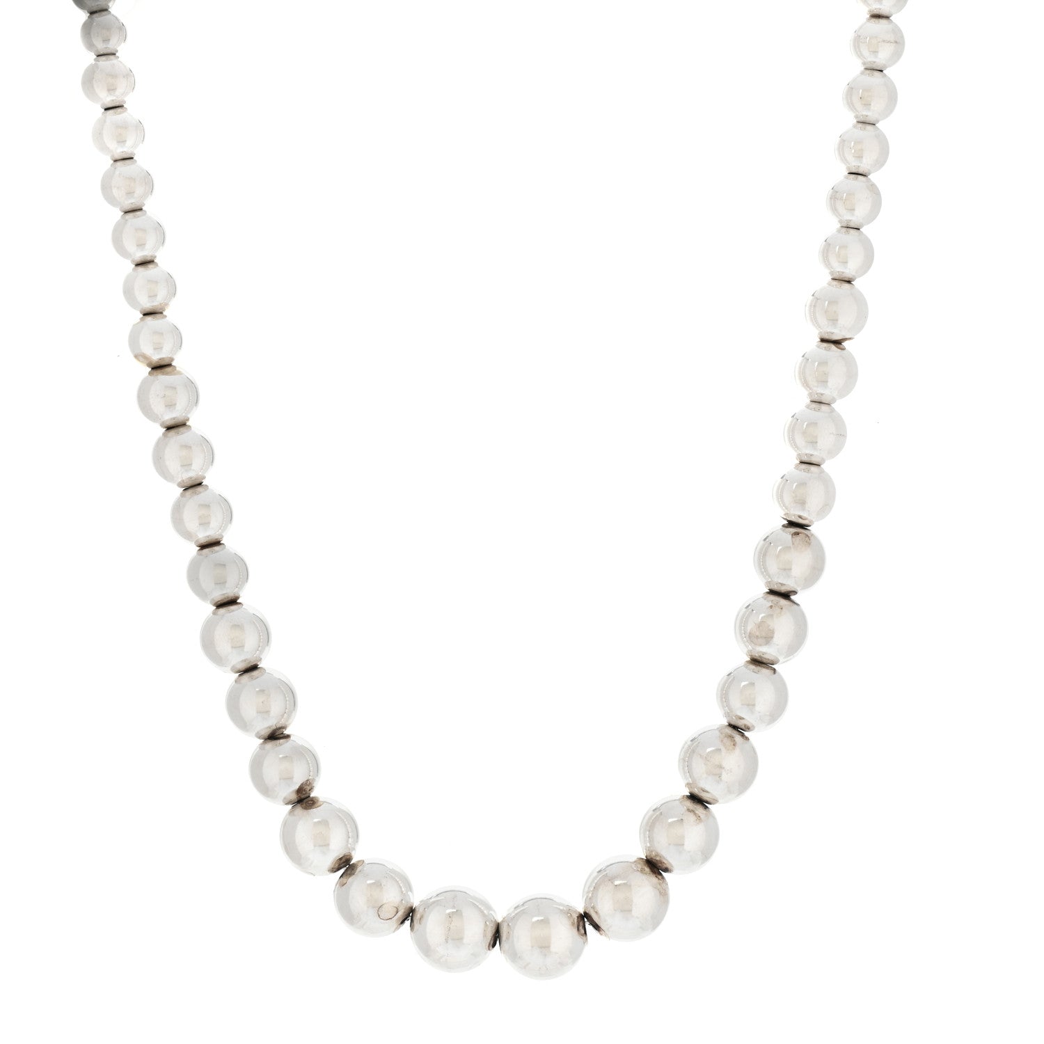 Tiffany Sterling Silver HardWear Graduated Ball Necklace 1 of 5