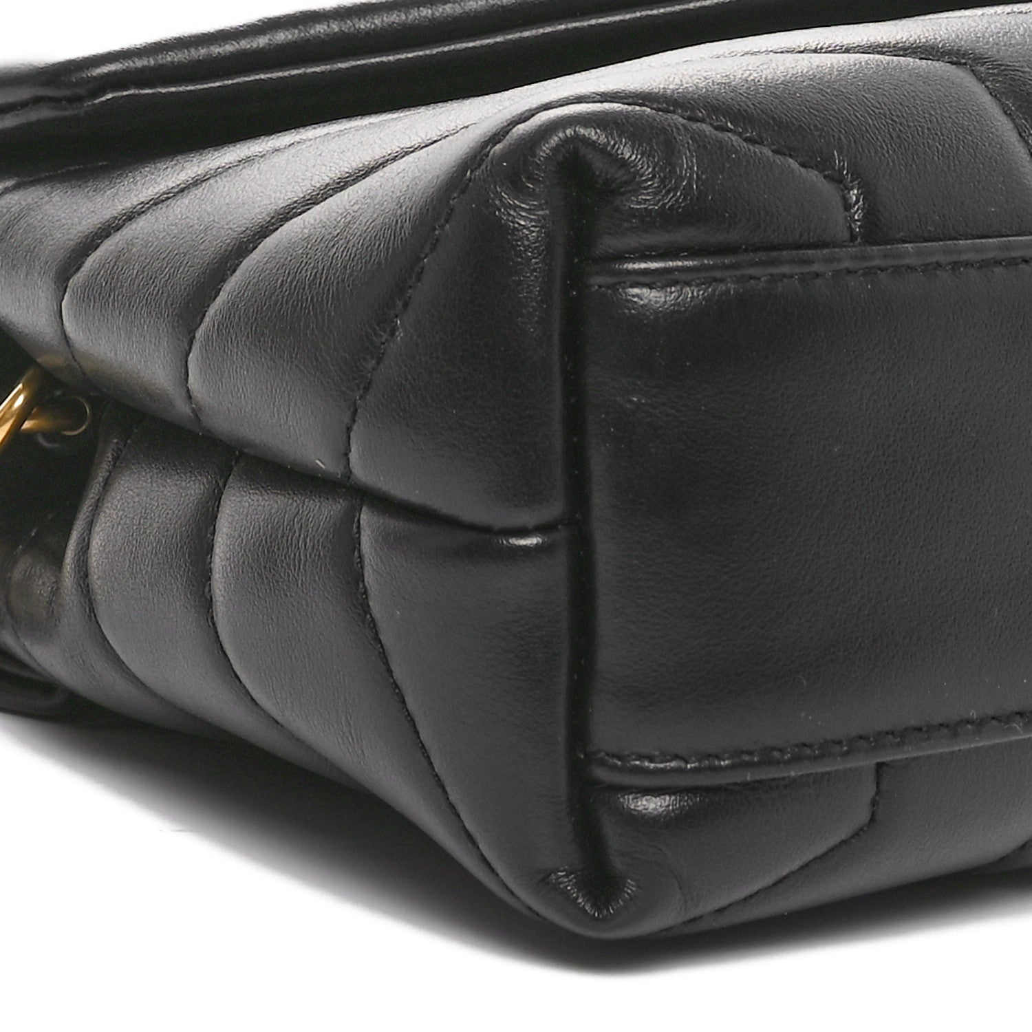 Saint Laurent Calfskin Y Quilted Monogram Toy Loulou Crossbody Bag Black 9 of 10