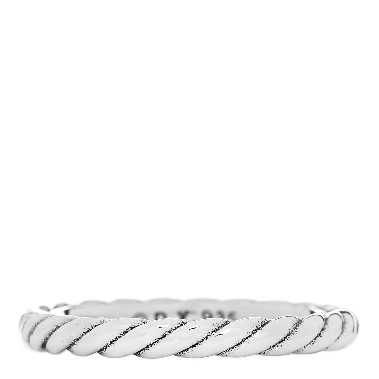 David Yurman Sterling Silver Cable Classics Band Ring 53 6.25 1 of 4