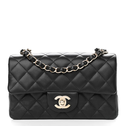 Chanel Lambskin Quilted Mini Rectangular Flap Black 1 of 10
