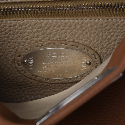 Fendi Cuoio Romano Selleria Bi-Color Medium Peekaboo Iconic Satchel Mou Deserto 9 of 9