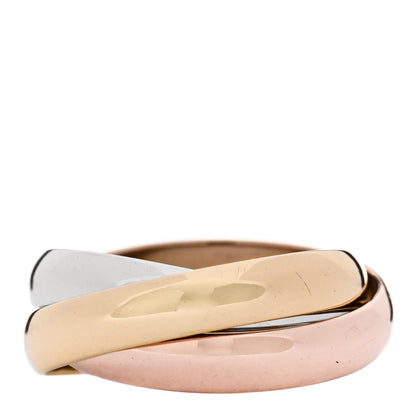 Cartier 18K Pink Yellow White Gold Classic Les Must De Cartier Trinity Ring 49 5 3 of 6