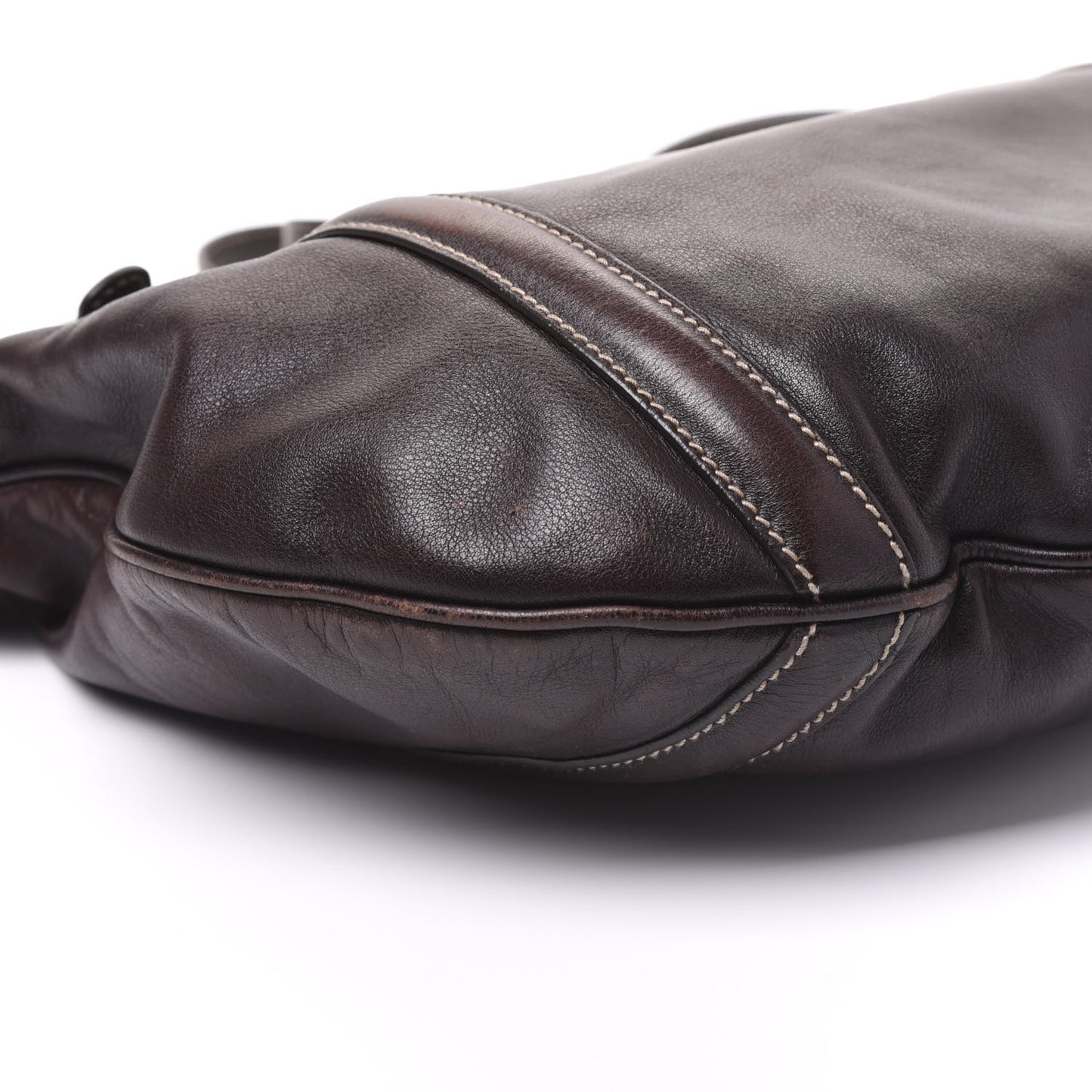 Calfskin Medium Britt Tote Dark Brown