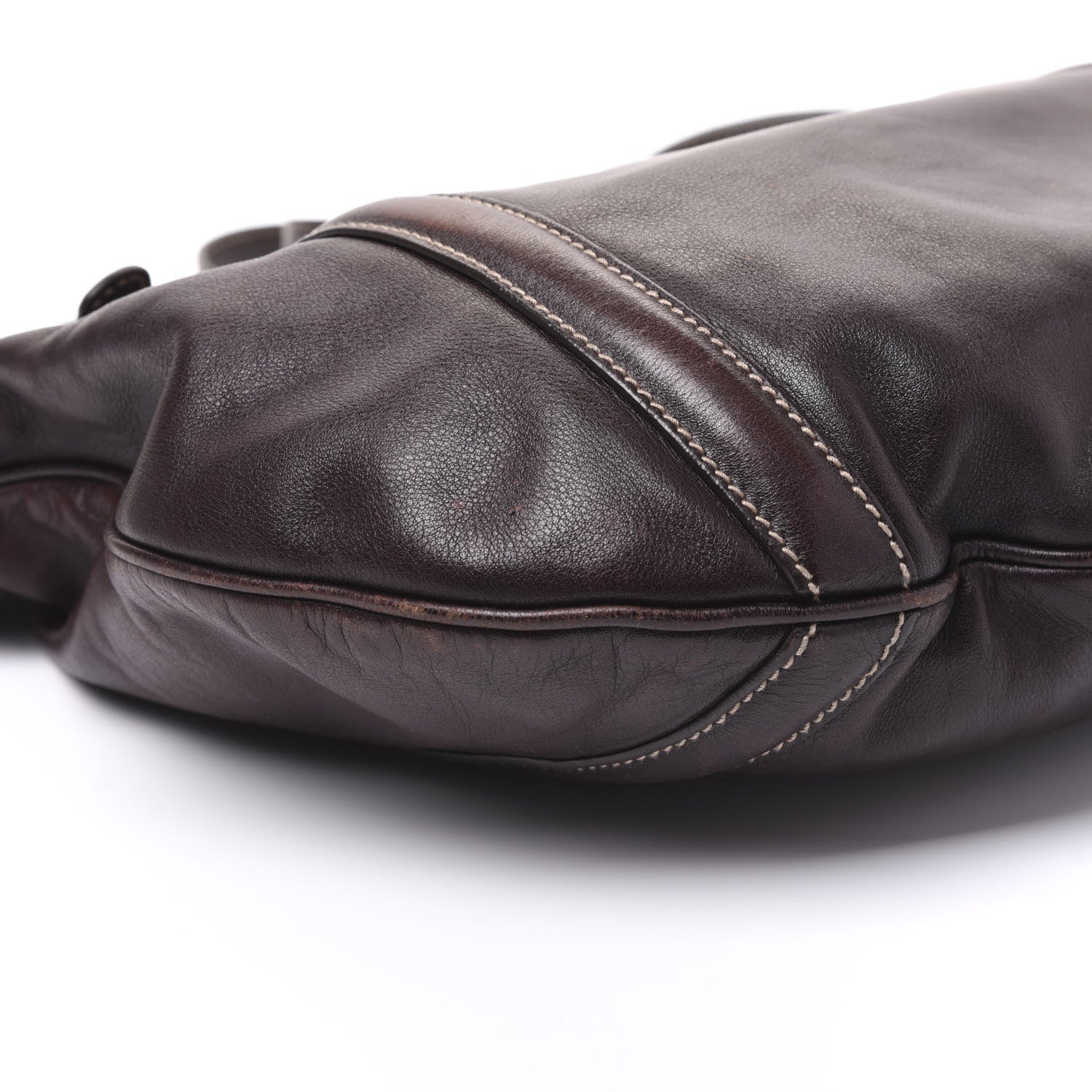 Gucci Calfskin Medium Britt Tote Dark Brown 5 of 9