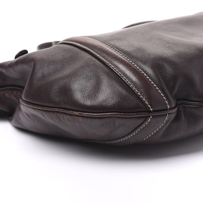 Gucci Calfskin Medium Britt Tote Dark Brown 5 of 9