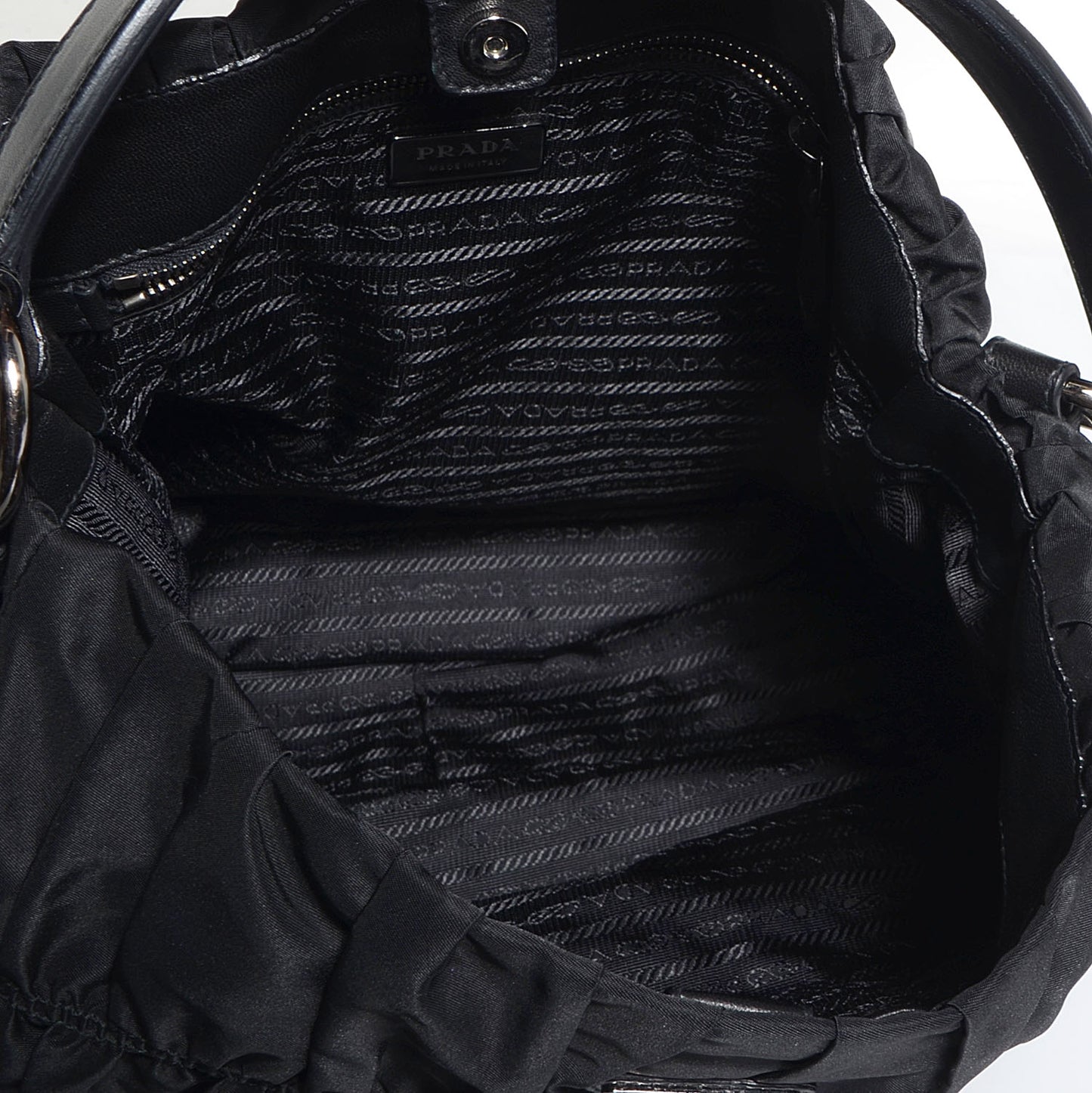 Tessuto Nylon Gaufre Hobo Black