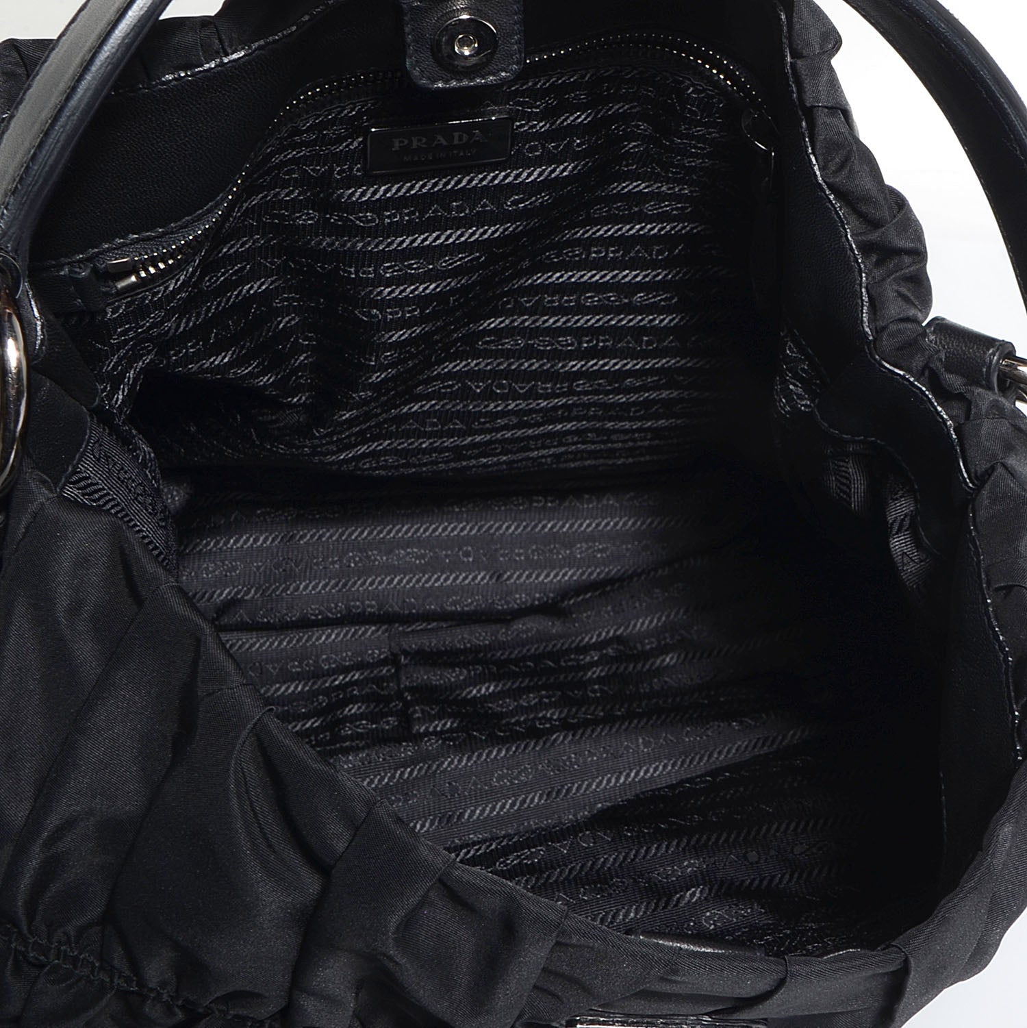 Prada Tessuto Nylon Gaufre Hobo Black 5 of 9