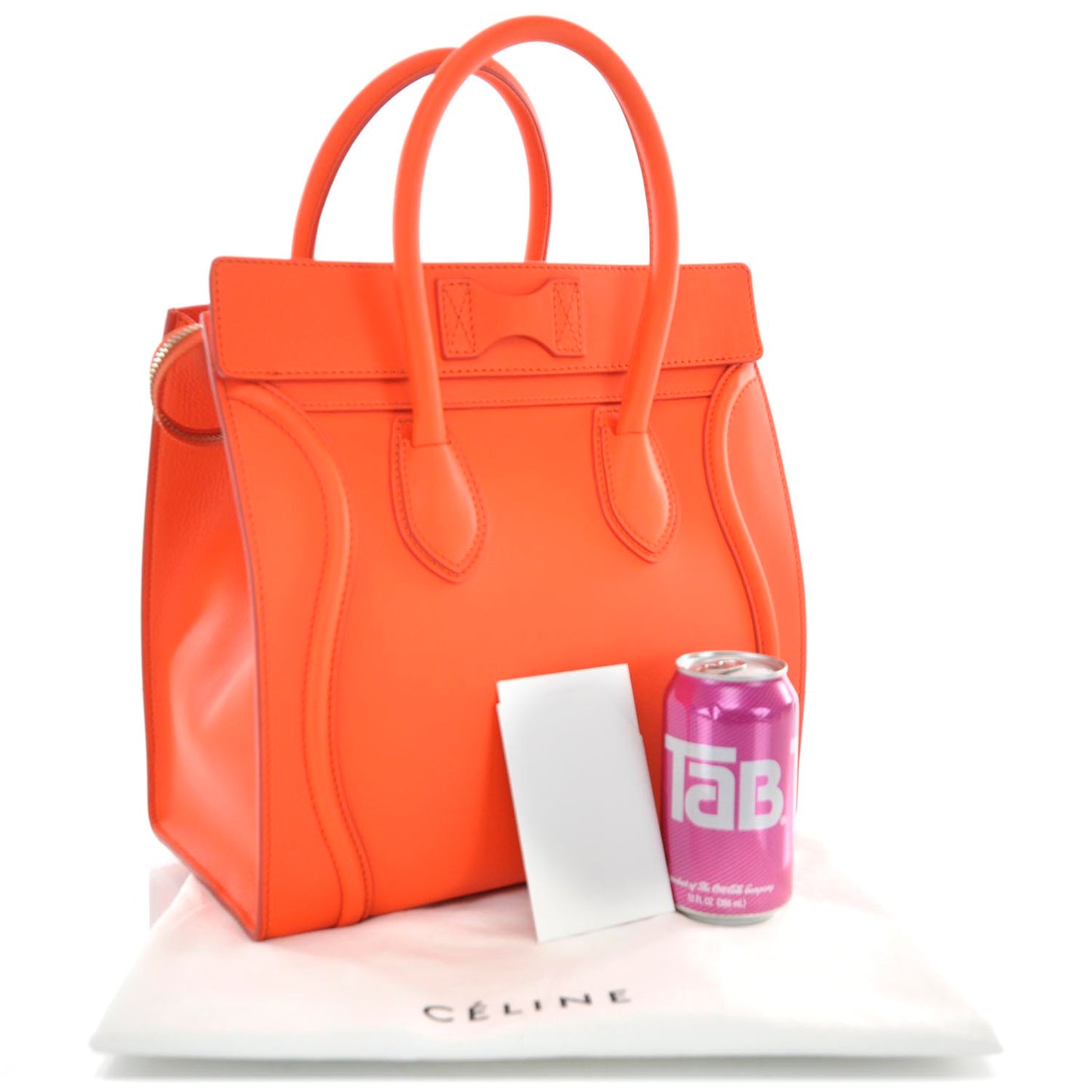 Smooth Calfskin Mini Luggage Bright Orange
