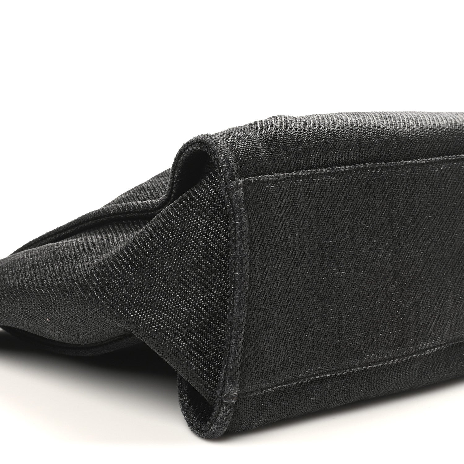 Chanel Woven Straw Raffia Large Deauville Tote Black White 9 of 11