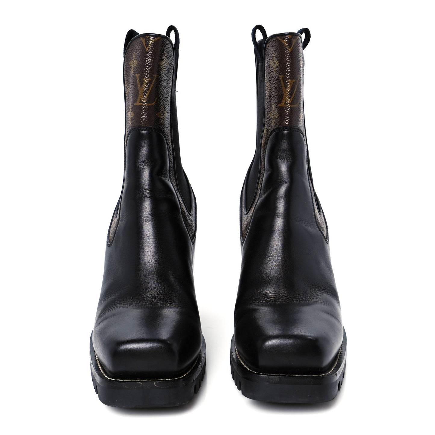 Patent Monogram Limitless Ankle Boots 41 Black