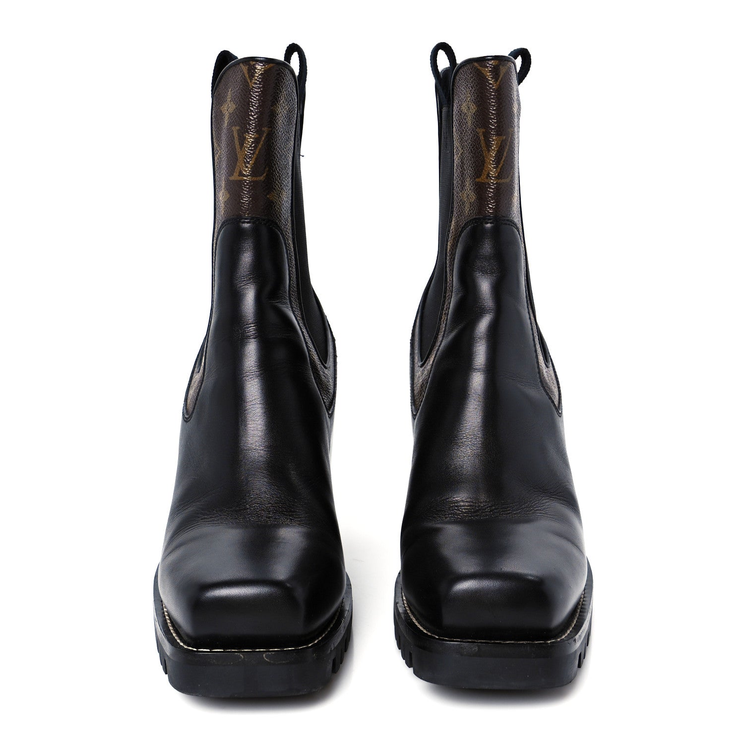Louis Vuitton Patent Monogram Limitless Ankle Boots 41 Black 3 of 9