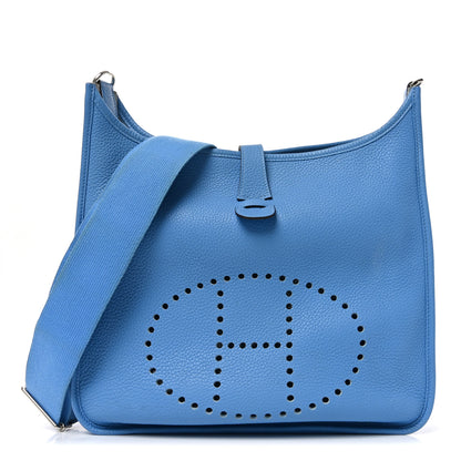 Hermes Taurillon Clemence Evelyne III GM Bleu Paradis 1 of 10