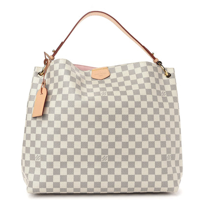 Louis Vuitton Damier Azur Graceful MM Rose Ballerine 1 of 9