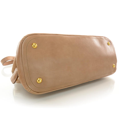 Prada Glace Calf Frame Satchel Cammeo 4 of 7
