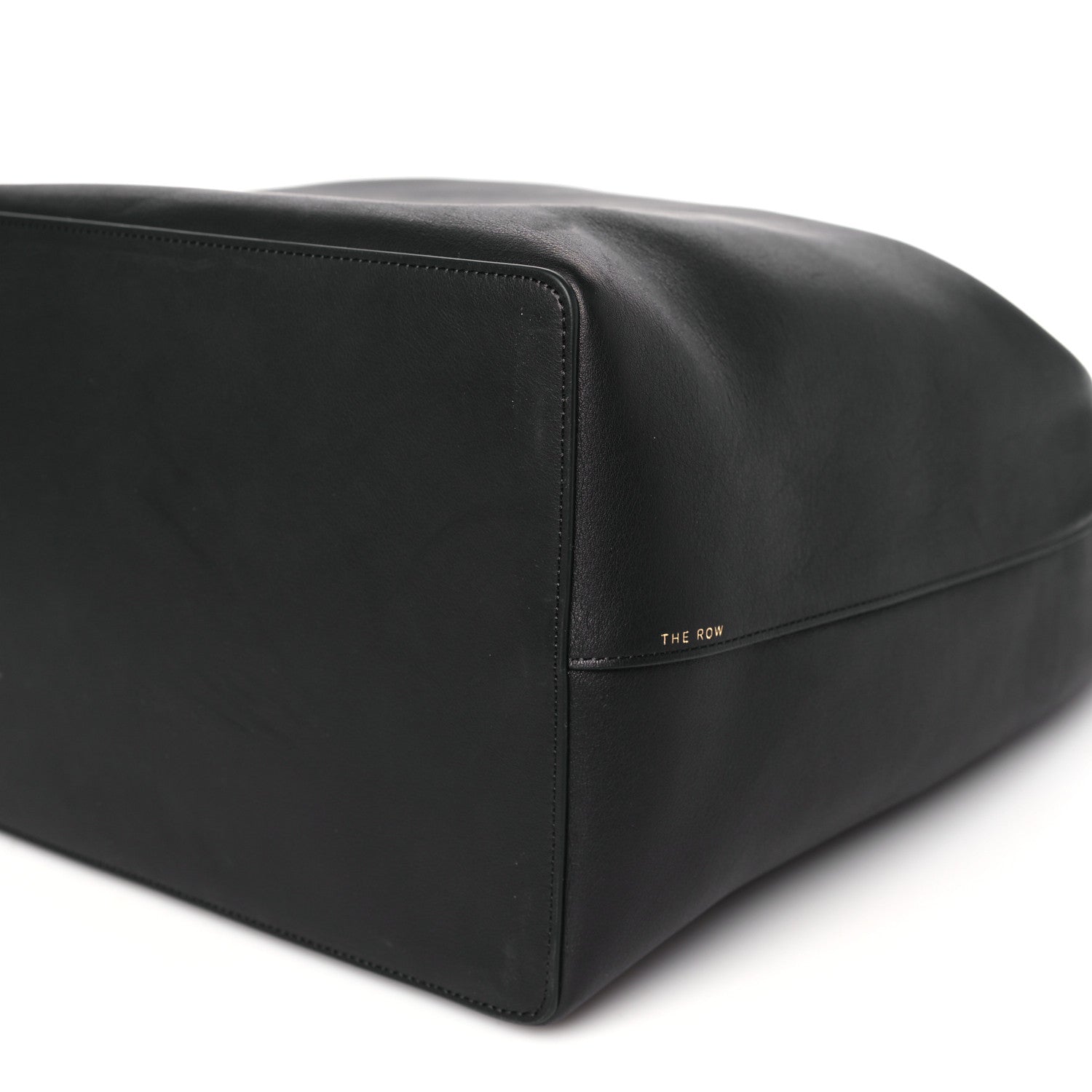The Row Saddle Calfskin Belvedere Bucket Bag Black 8 of 8