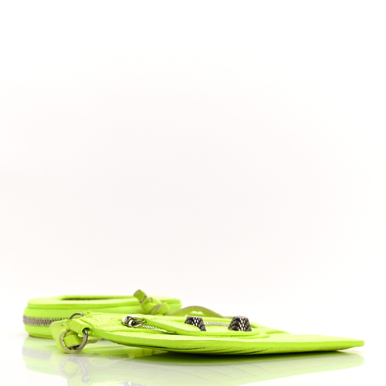 Balenciaga Agneau Le Cagole Clip On Card Mirror Fluo Yellow 4 of 16