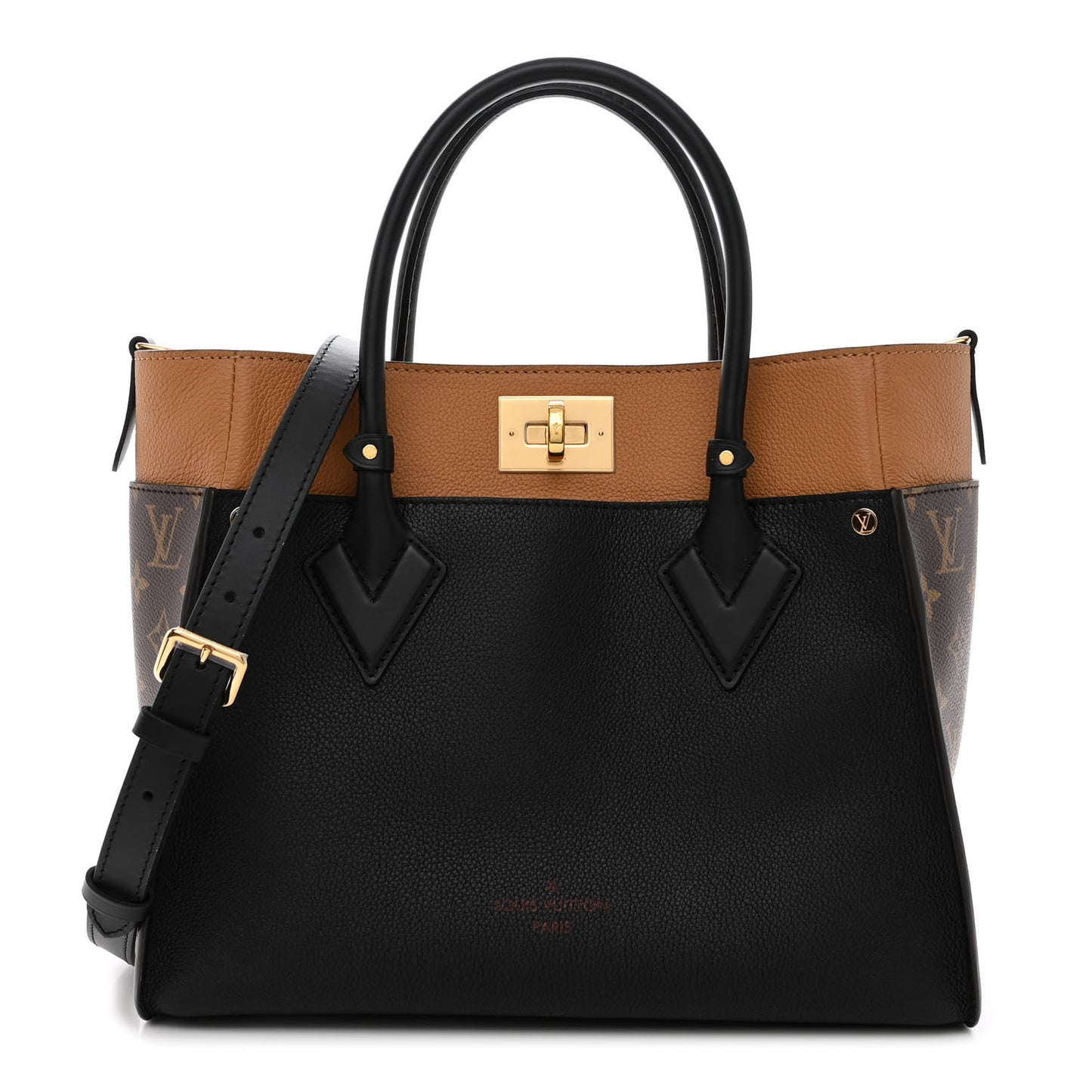 Calfskin Monogram On My Side Black