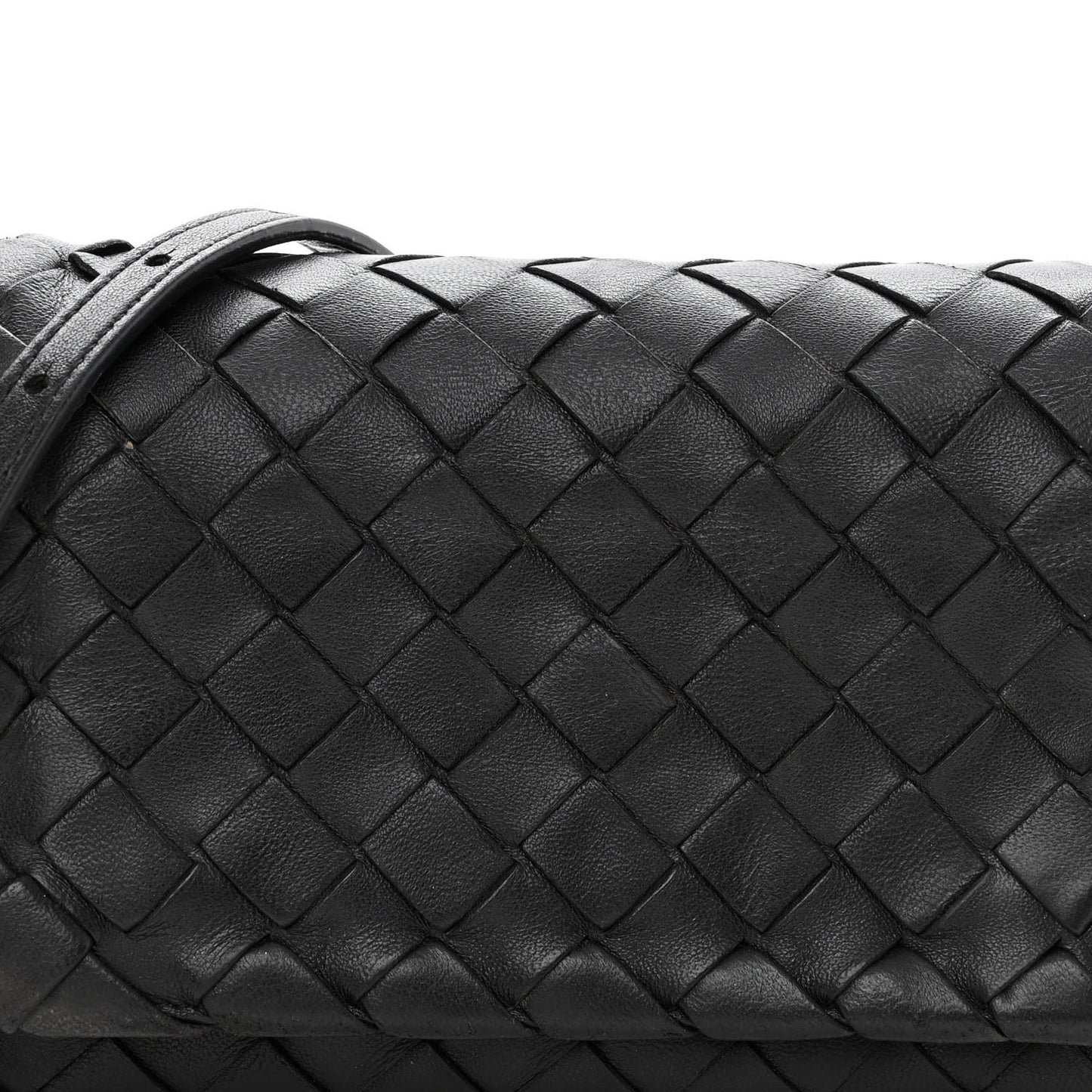 Nappa Intrecciato Mini Crossbody Bag Black