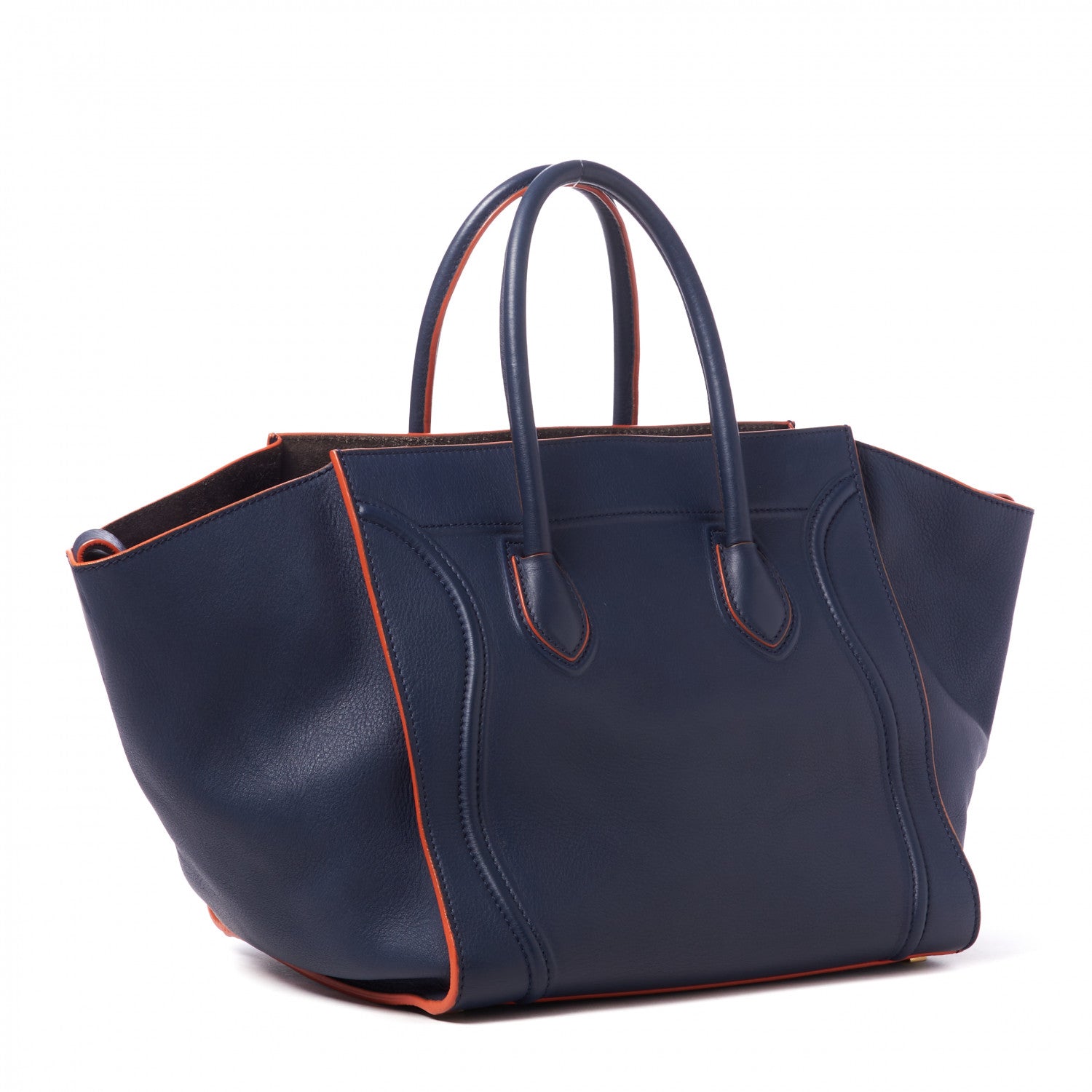 Celine Baby Grained Calfskin Medium Phantom Luggage Midnight 2 of 8