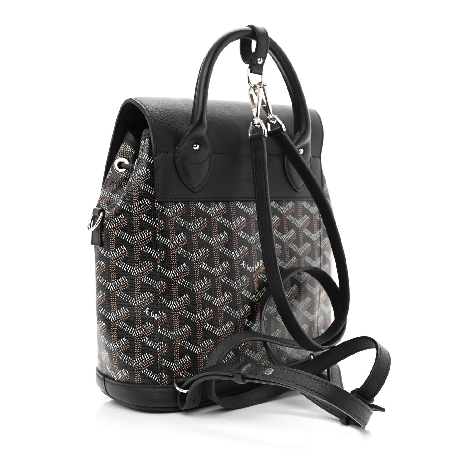 Goyardine Calfskin Mini Alpin Backpack Black