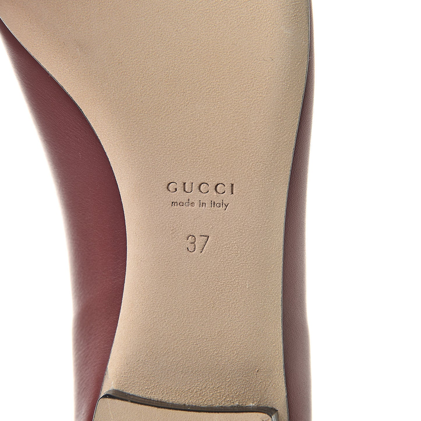 Calfskin Horsebit Ballerina Flats 37 Red