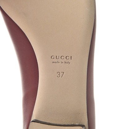 Gucci Calfskin Horsebit Ballerina Flats 37 Red 6 of 8