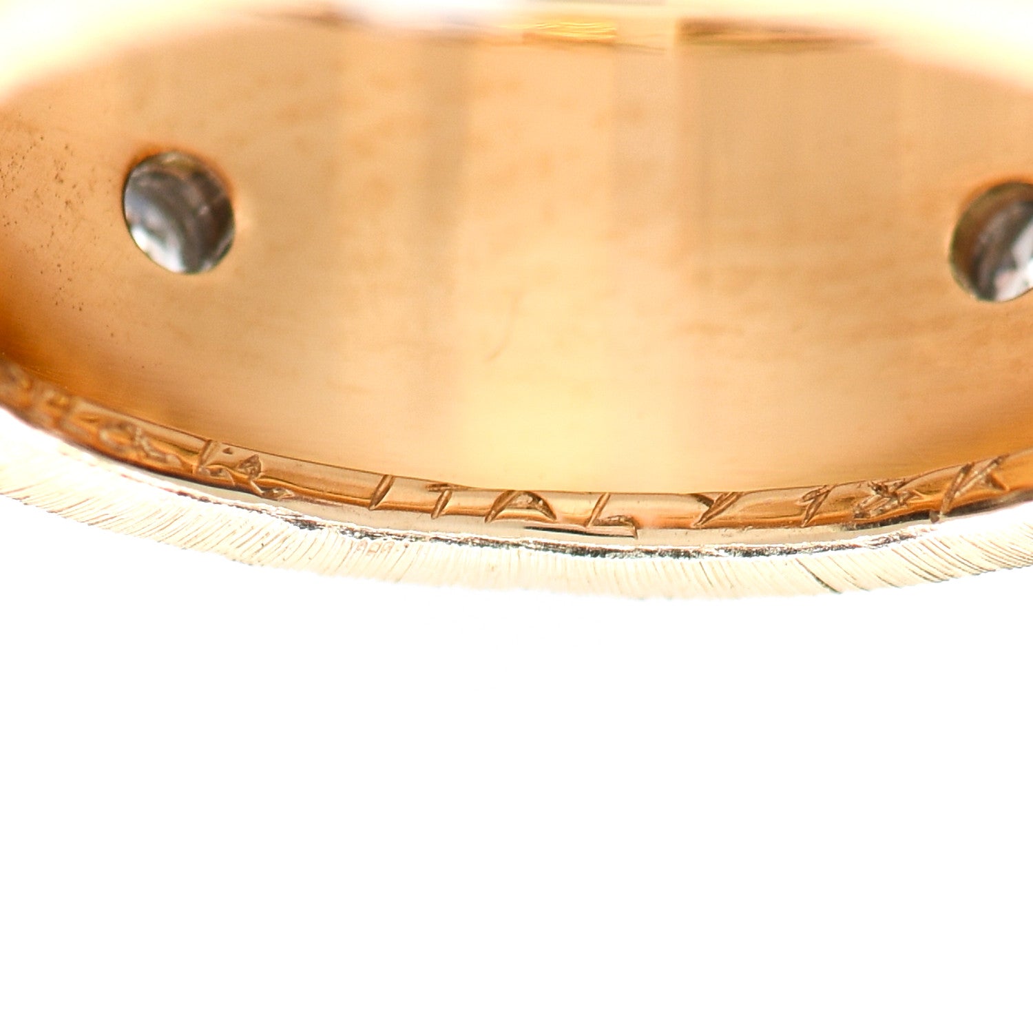 Buccellati 18K Yellow White Gold Diamond 8.5mm Macri Band Ring 51 5.75 5 of 6