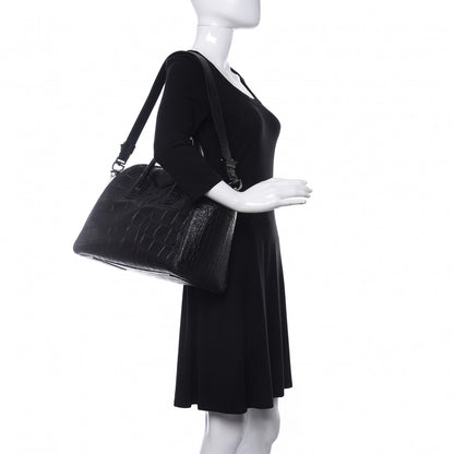 Givenchy Calfskin Crocodile Embossed 3D Stud Medium Antigona Black 2 of 10