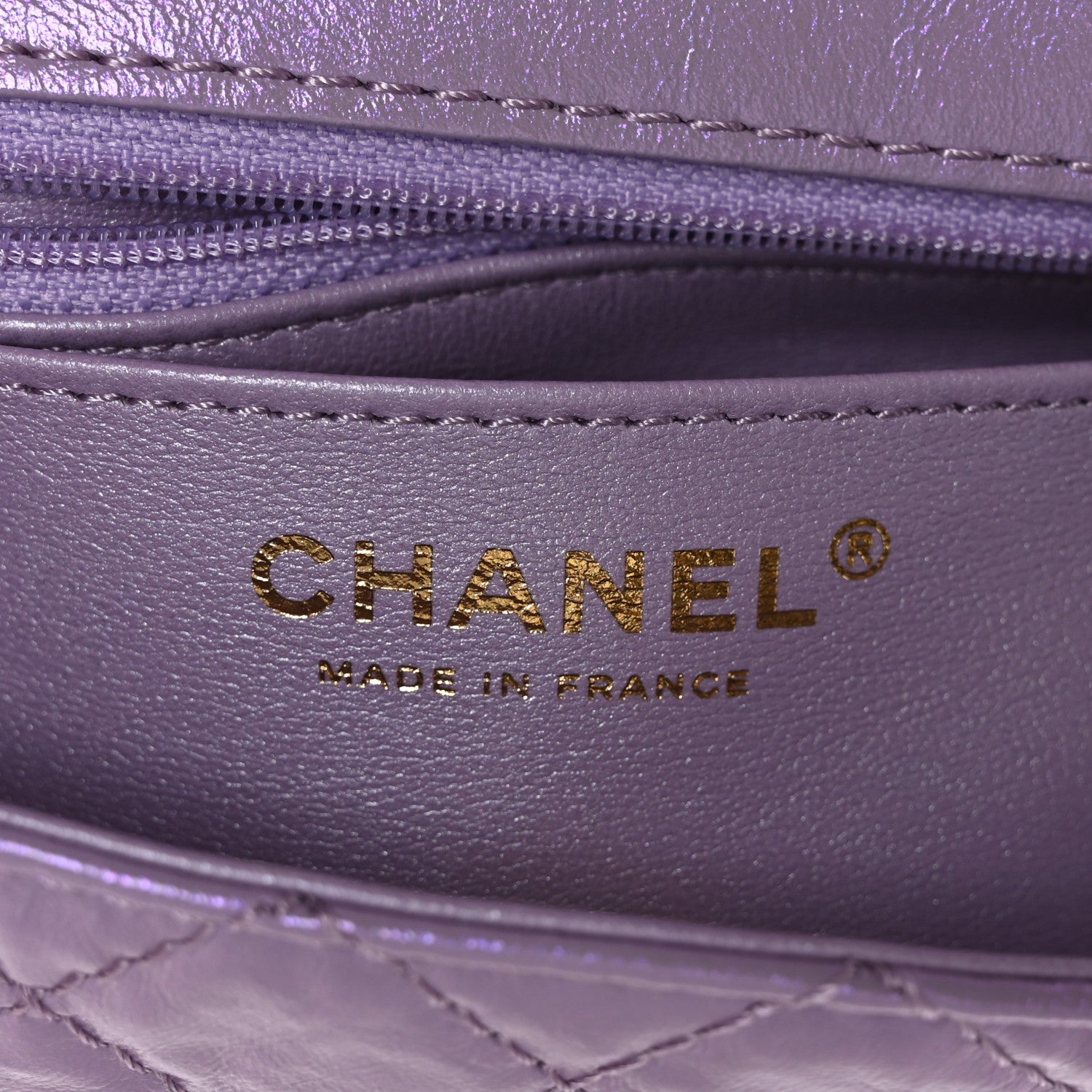 Chanel Glittered Aged Calfskin Quilted Mini 2.55 Reissue Flap Lilac 6 of 11