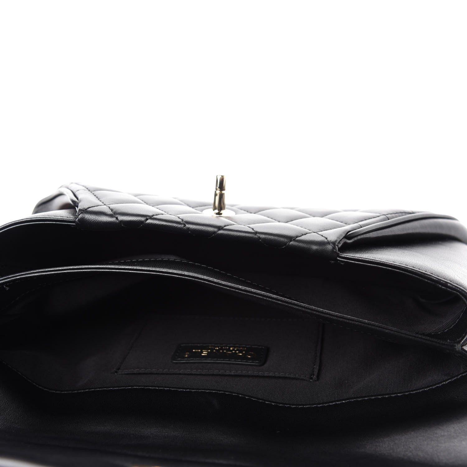 Chanel Lambskin Quilted Fold Up Again Clutch Black 5 of 11