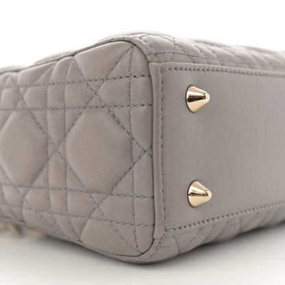 Christian Dior Lambskin Cannage Small Lucky Badges My Lady Dior Grey 11 of 13