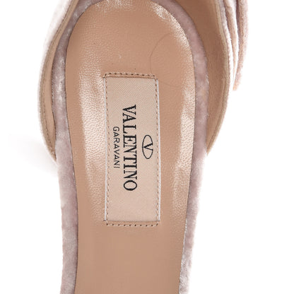 Valentino Garavani Velvet Pretty Bow Ankle Strap Sandals 38 Loto 9 of 12