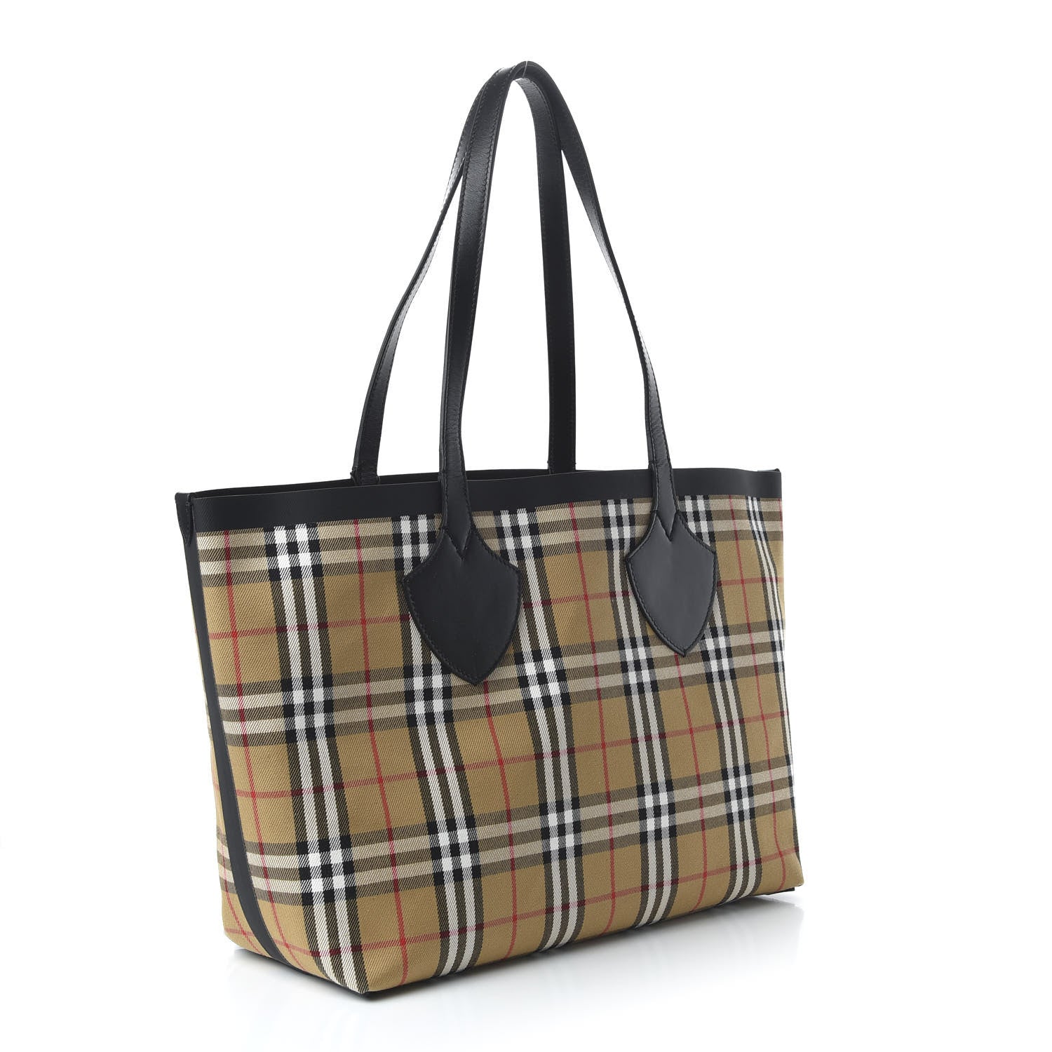 Burberry Vintage Check The Giant Reversible Tote Antique Yellow Bright Red 3 of 16