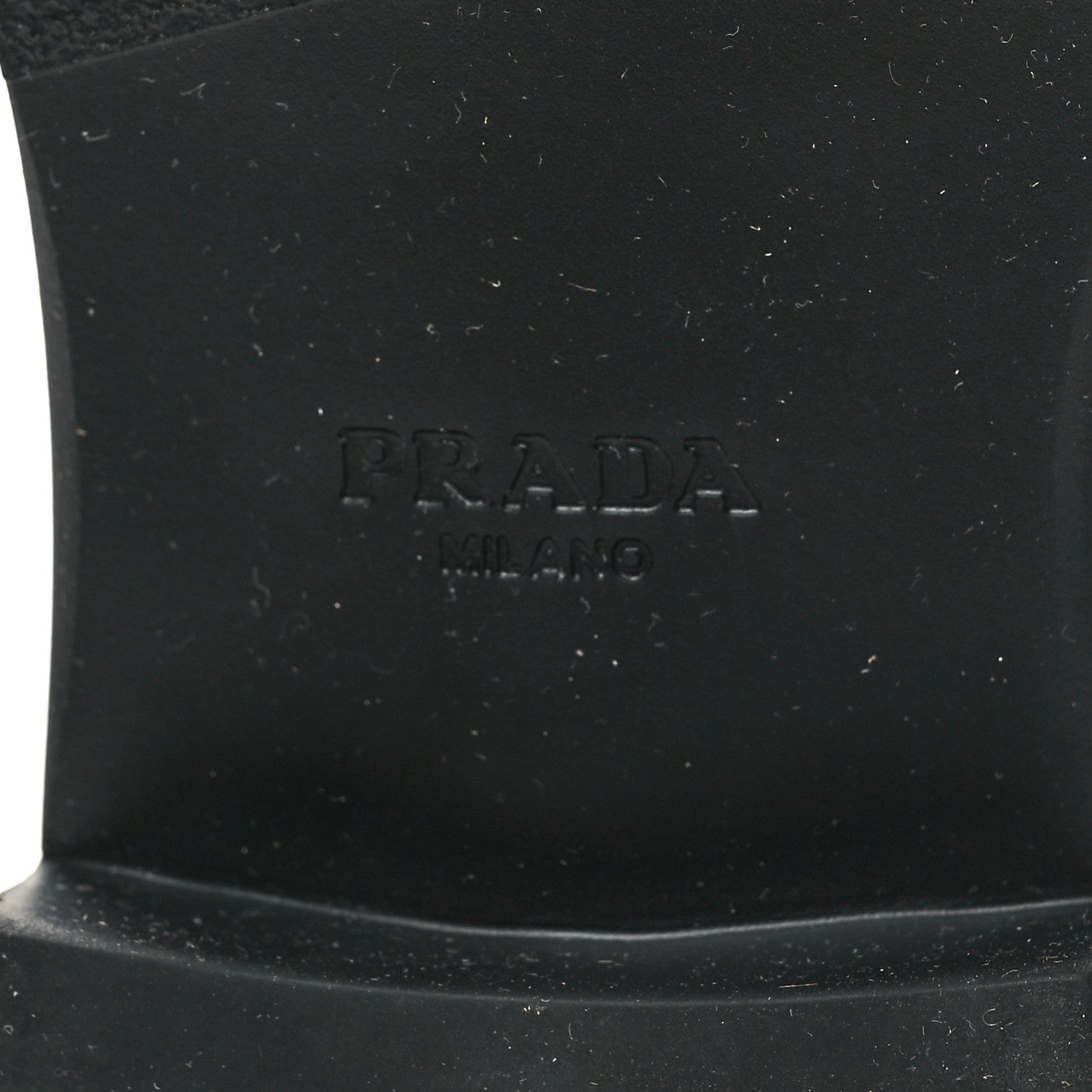 Prada Spazzolato Metal Triangle Logo 50mm Chelsea Boots 38 Black 7 of 8